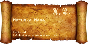 Maruska Masa névjegykártya
